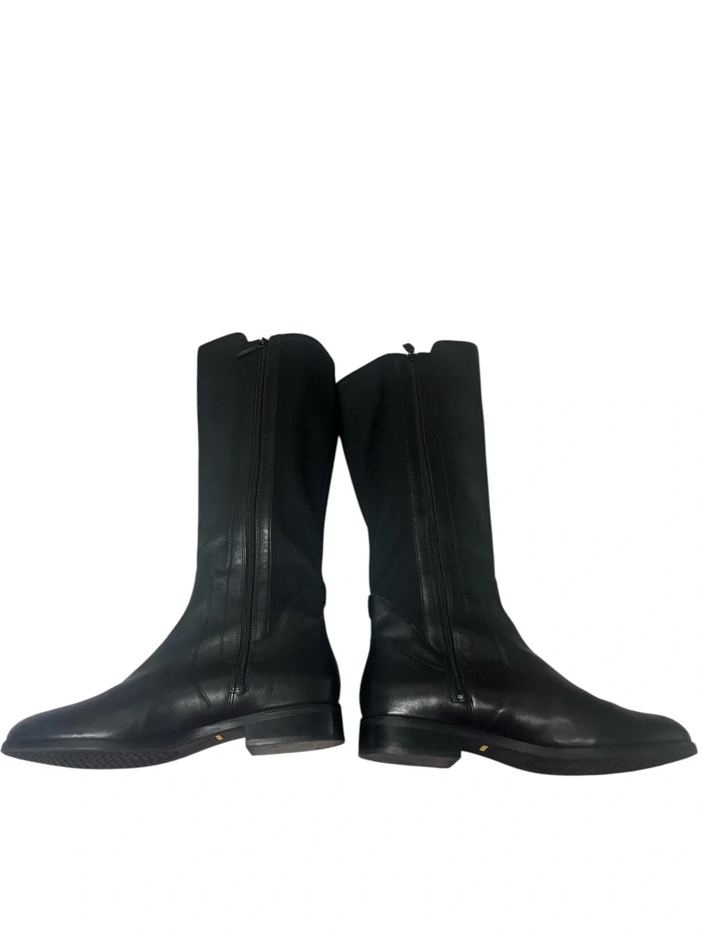 Cole Haan Noelle Black Leather Knee High Riding Boots High Stretch Size 11